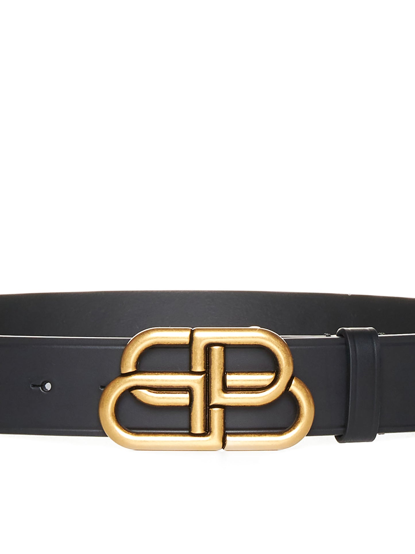Black leather BB Large Belt