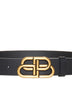 Black leather BB Large Belt