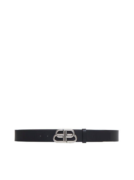 BB logo leather belt