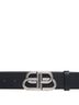 BB logo leather belt