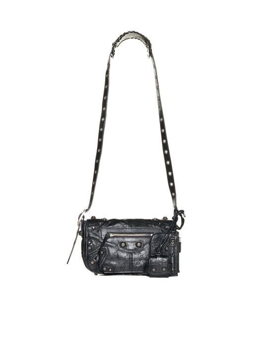 Le Cagole XS Flap Bag for Men in Black