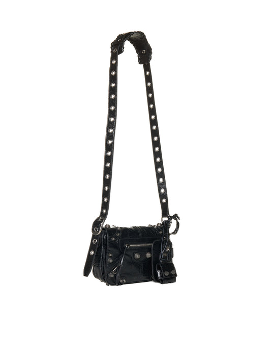 Le Cagole XS Flap Bag for Men in Black