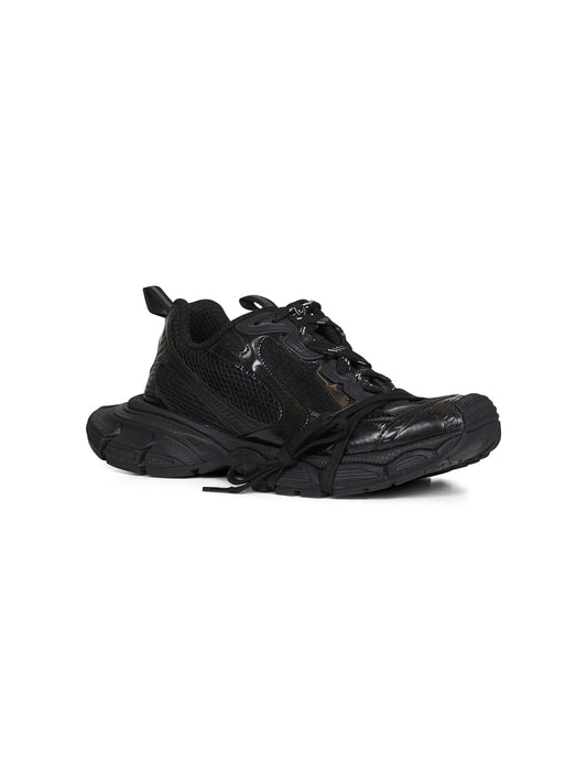 Black mesh and polyurethane 3XL sneakers