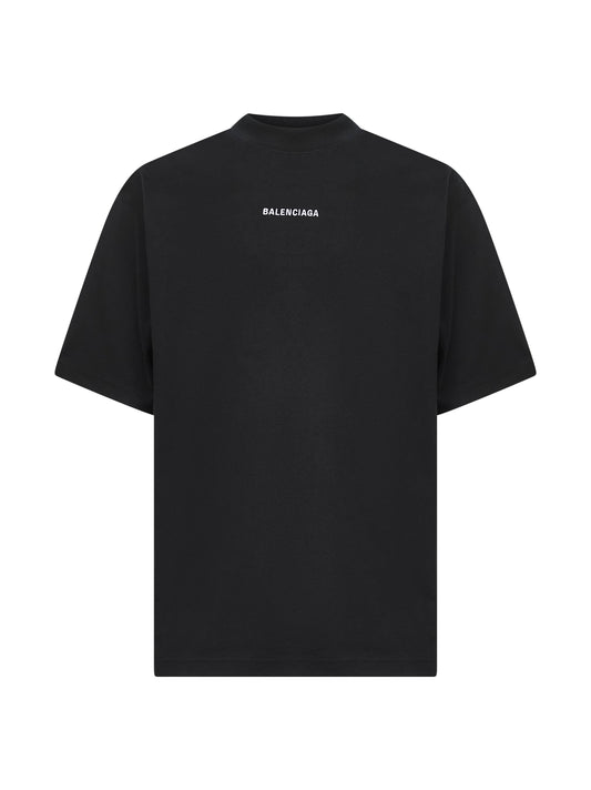 T-Shirt New Balenciaga Back Medium Fit nera