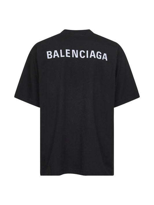 T-Shirt New Balenciaga Back Medium Fit nera