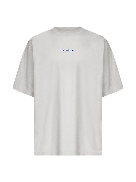 T-Shirt Balenciaga Back Medium Fit avorio