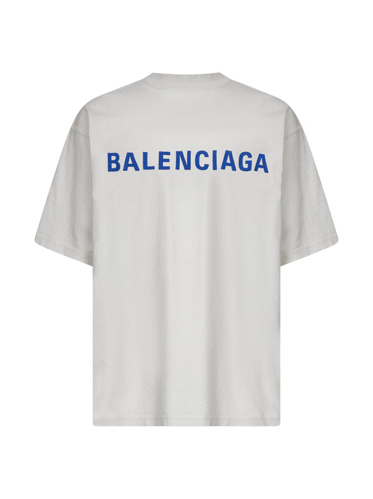 T-Shirt Balenciaga Back Medium Fit avorio