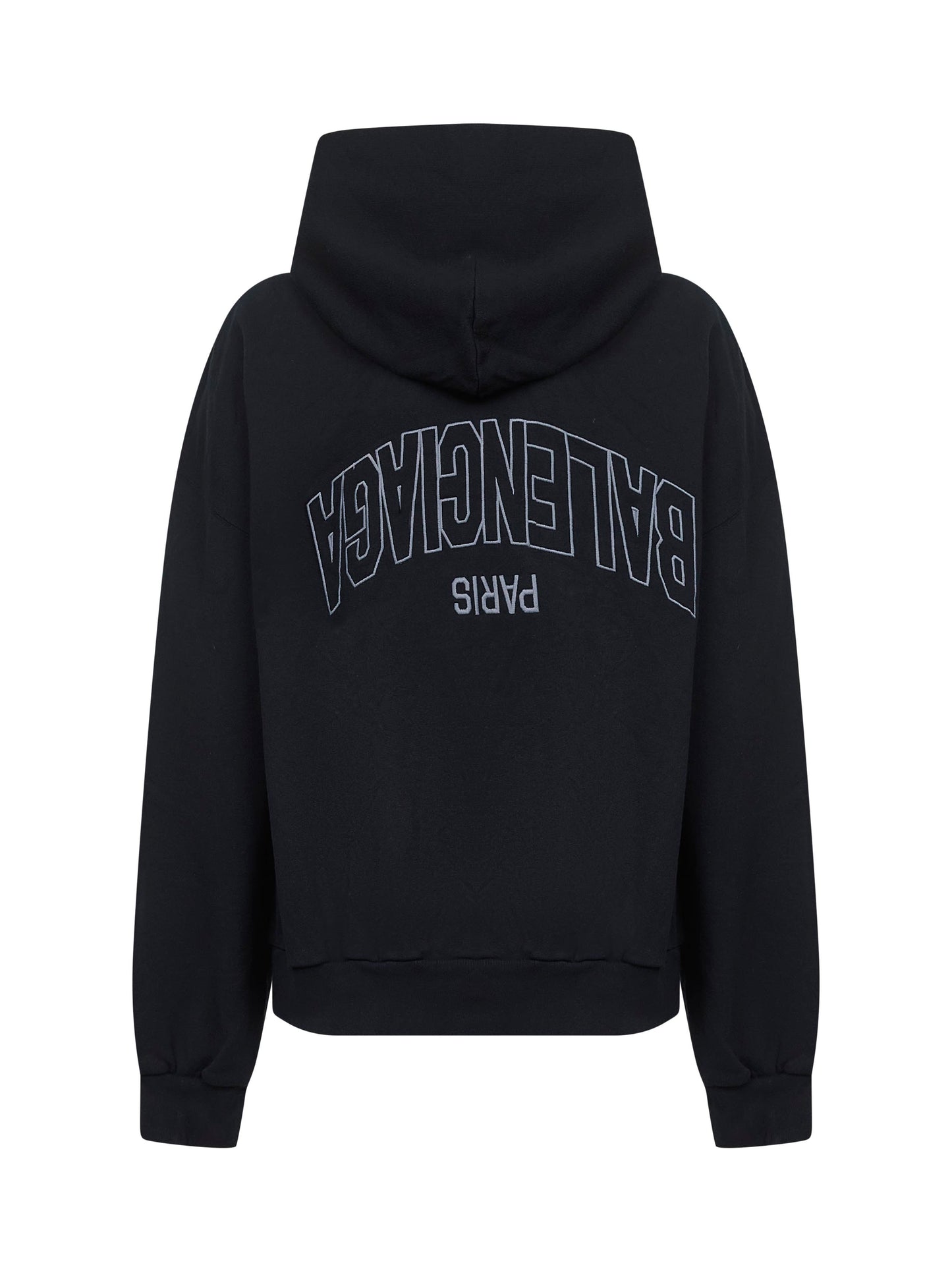 Black Flipped Uni Regular Fit zip-up hoodie