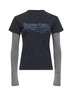 T-Shirt Washed Crayon Political nera