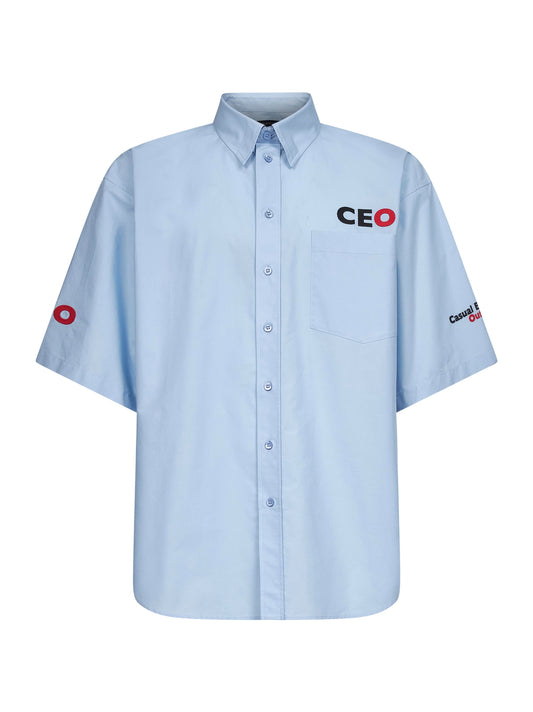 Camicia CEO Uniform Logo Oversize azzurra
