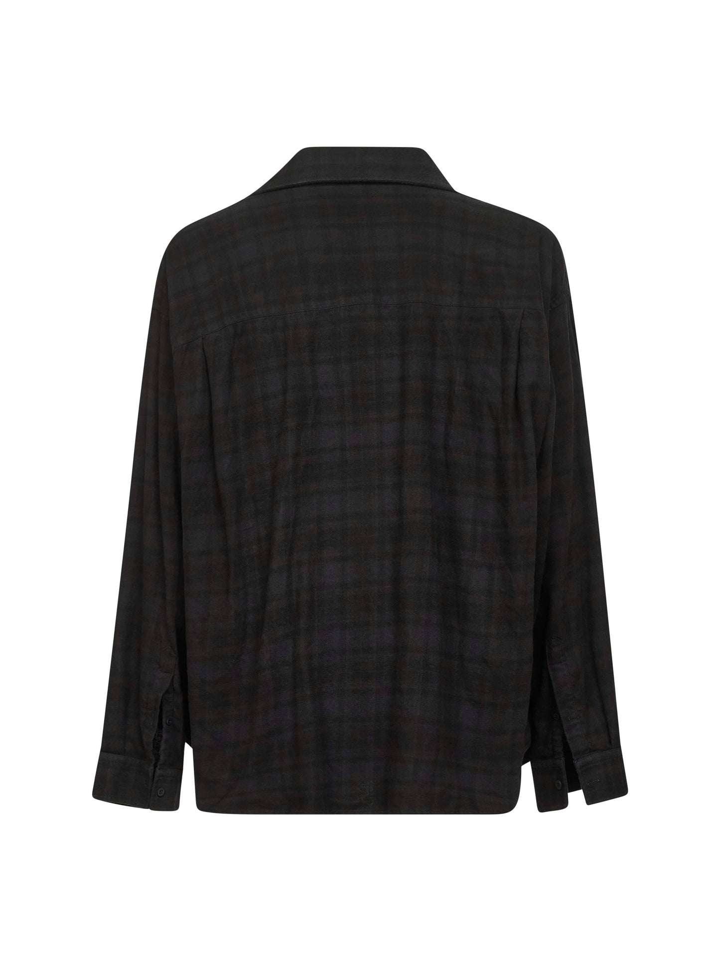Camicia A Strati in popeline e jersey nero