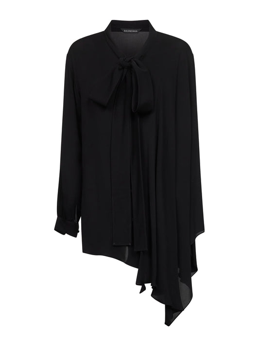 Black georgette Scarf Blouse