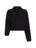 Black poplin One Shoulder shirt