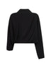 Black poplin One Shoulder shirt