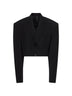 Black Cut Off Single Breasted jacket