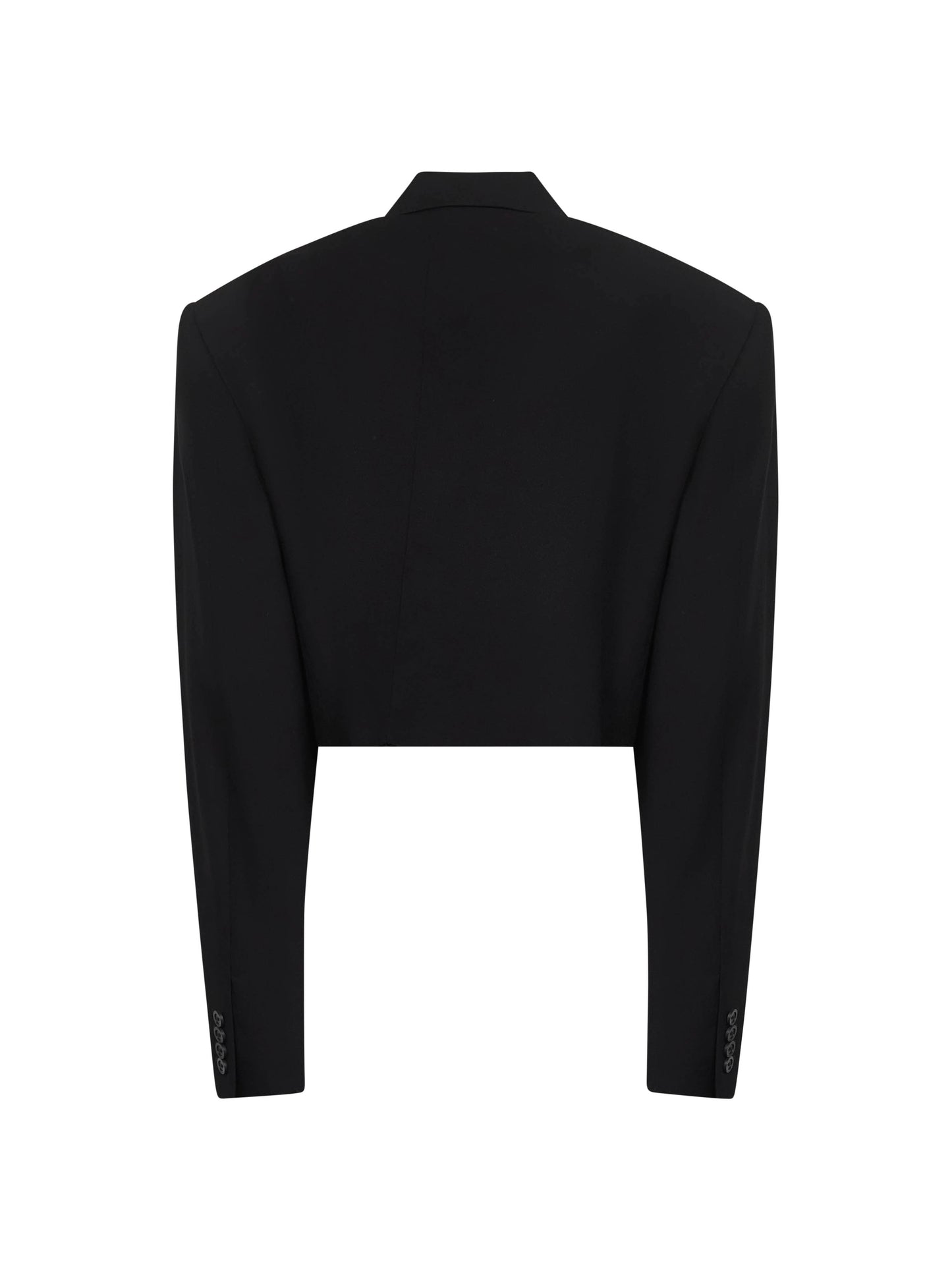 Black Cut Off Single Breasted jacket