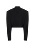 Black Cut Off Single Breasted jacket