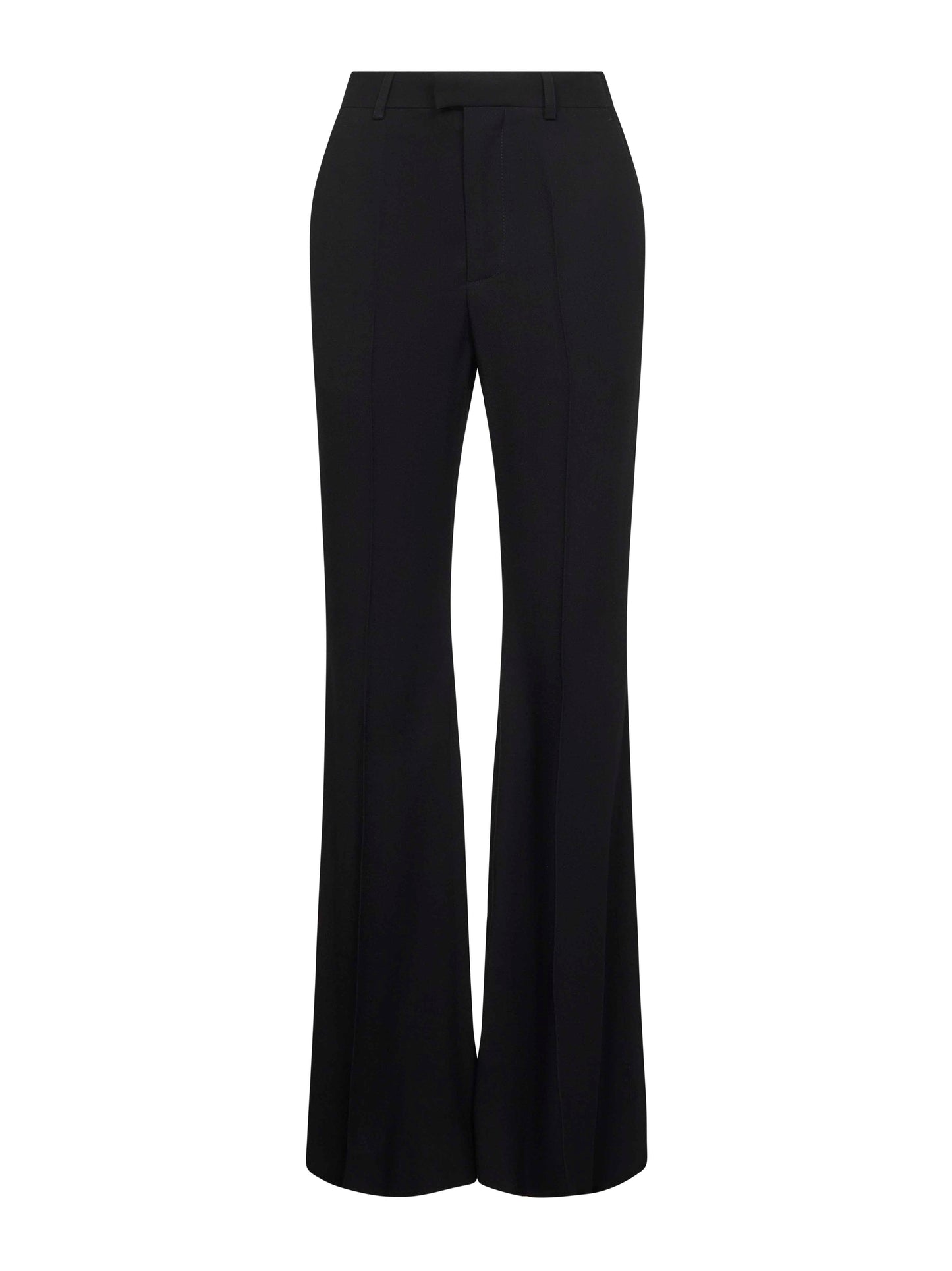 Black fluid viscose Flared trousers