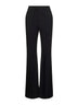 Black fluid viscose Flared trousers