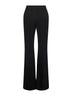 Black fluid viscose Flared trousers