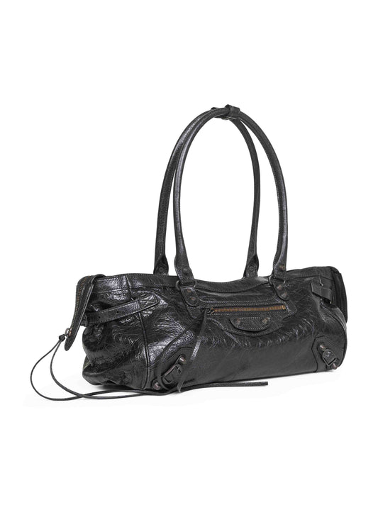 Borsa a spalla Le City East-West nera