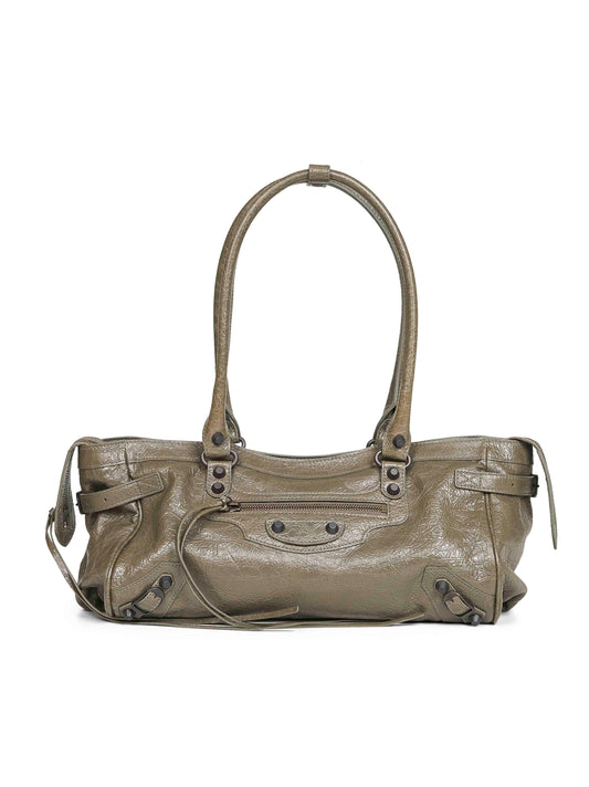 Borsa a spalla Le City East-West verde militare