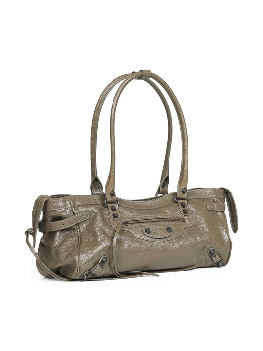 Borsa a spalla Le City East-West verde militare