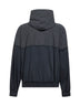 Black Patched zip-up hoodie