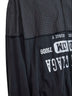 Black Patched zip-up hoodie