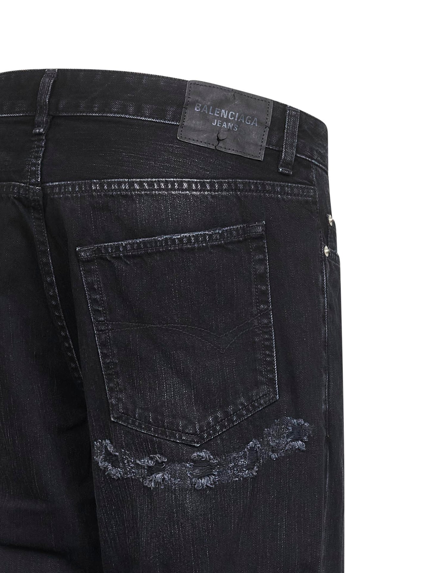 Jeans Taglio Disinvolto Destrutturati in denim nero