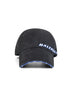 Black drill Tilted Typo baseball cap