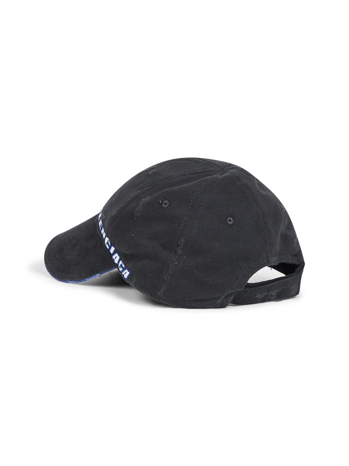 Black drill Tilted Typo baseball cap