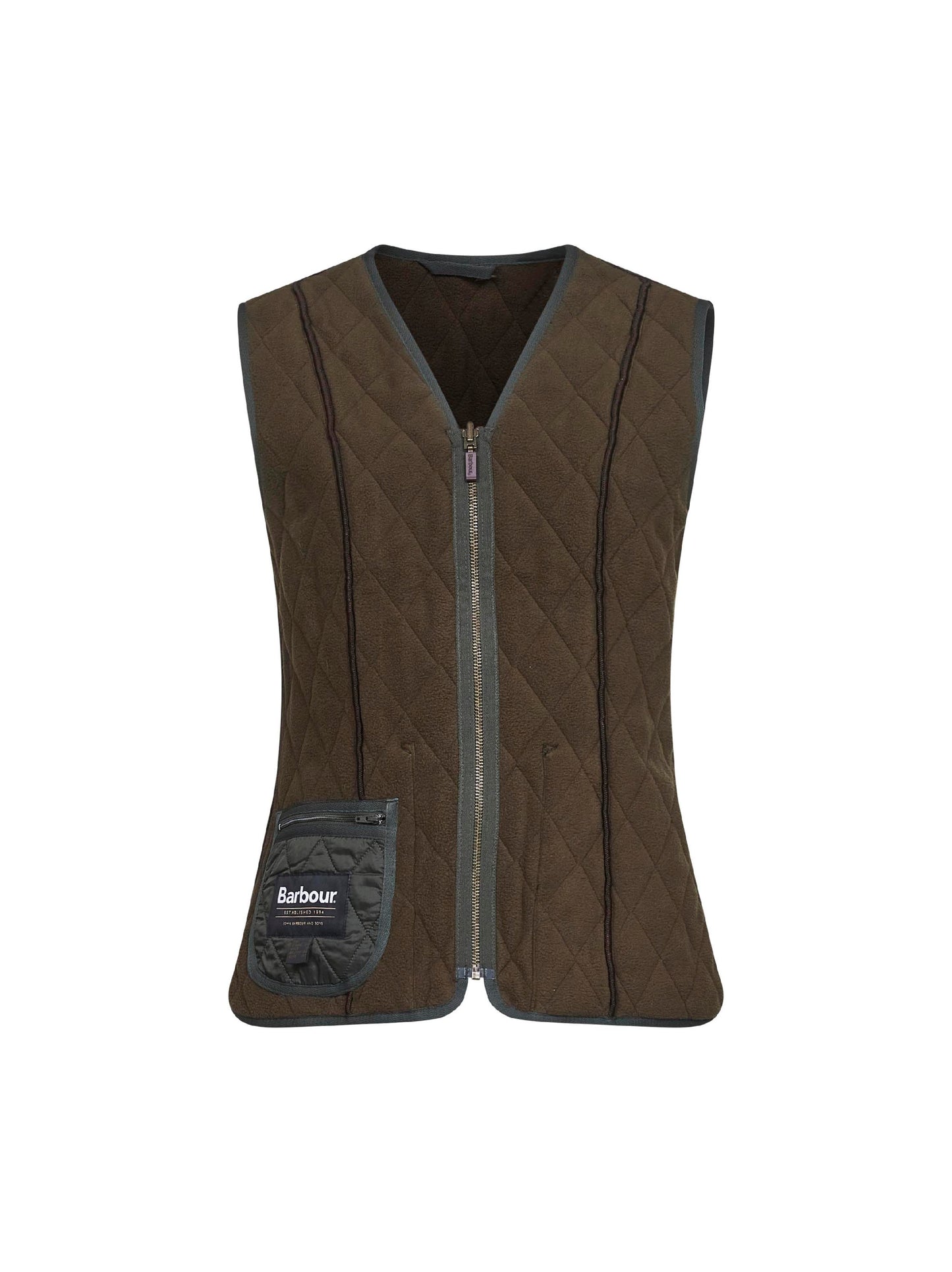 Gilet/fodera Betty in pile verde