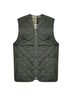 Gilet trapuntato/fodera con zip verde