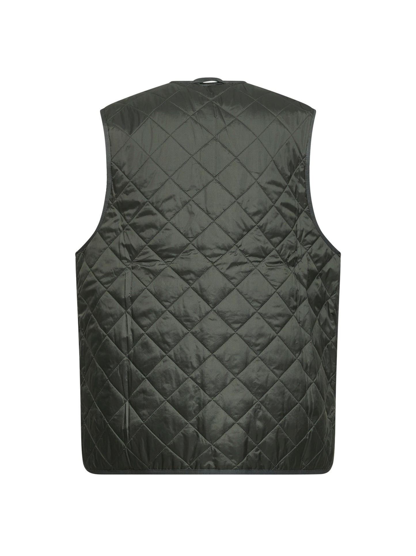 Gilet trapuntato/fodera con zip verde
