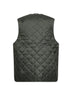 Gilet trapuntato/fodera con zip verde