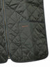 Gilet trapuntato/fodera con zip verde