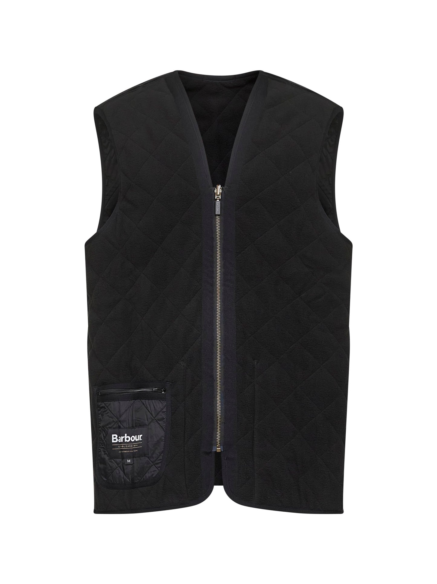 Gilet trapuntato/fodera Polarquilt nero