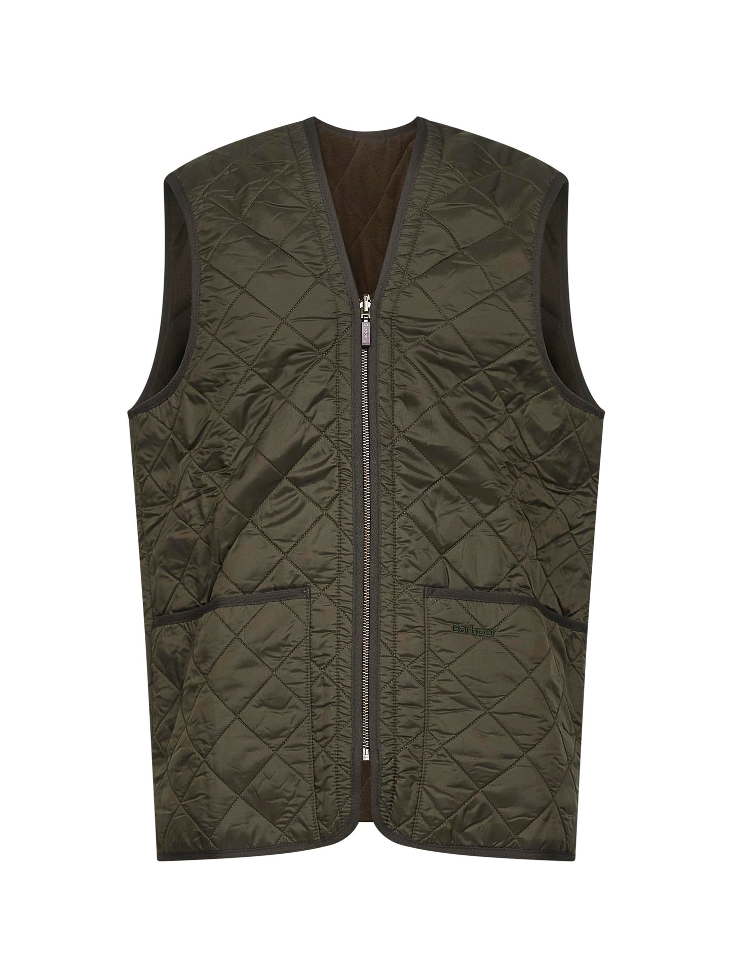 Olive Polarquilt zip-in liner