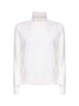 White virgin wool turtleneck sweater