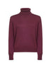Burgundy virgin wool turtleneck sweater