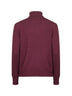 Burgundy virgin wool turtleneck sweater