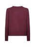 Burgundy virgin wool knit cardigan