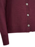 Burgundy virgin wool knit cardigan