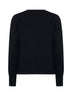 Maglia girocollo in lana vergine nero<BR/> <BR/>