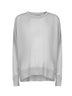 Grey virgin wool oversized sweater