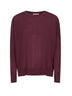 Burgundy virgin wool oversized sweater