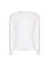 White lightweight virgin wool crewneck sweater