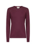 Burgundy lightweight virgin wool crewneck sweater