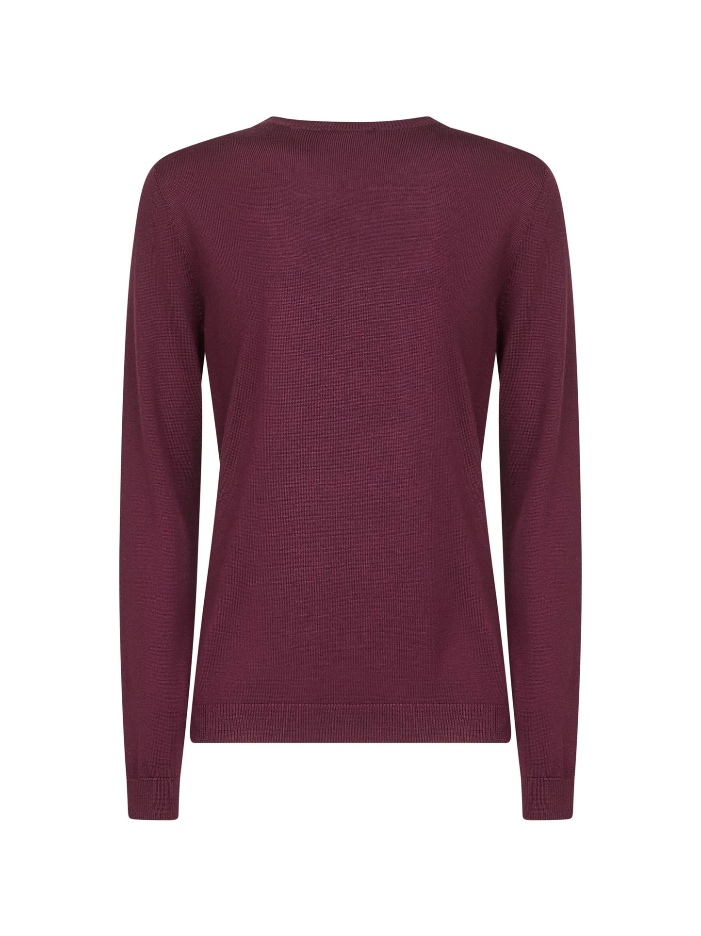 Burgundy lightweight virgin wool crewneck sweater